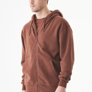 Makehoodie Unisex Soft Touch Hoodie Jacket Organic Cotton Coffee Brown